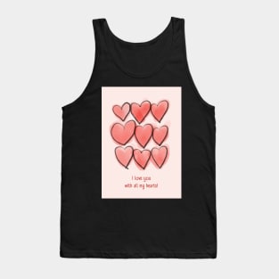 I love you with all my hearts card Tank Top